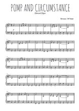 Téléchargez l'arrangement pour piano de la partition de edward-elgar-pomp-and-circumstance en PDF, niveau facile
